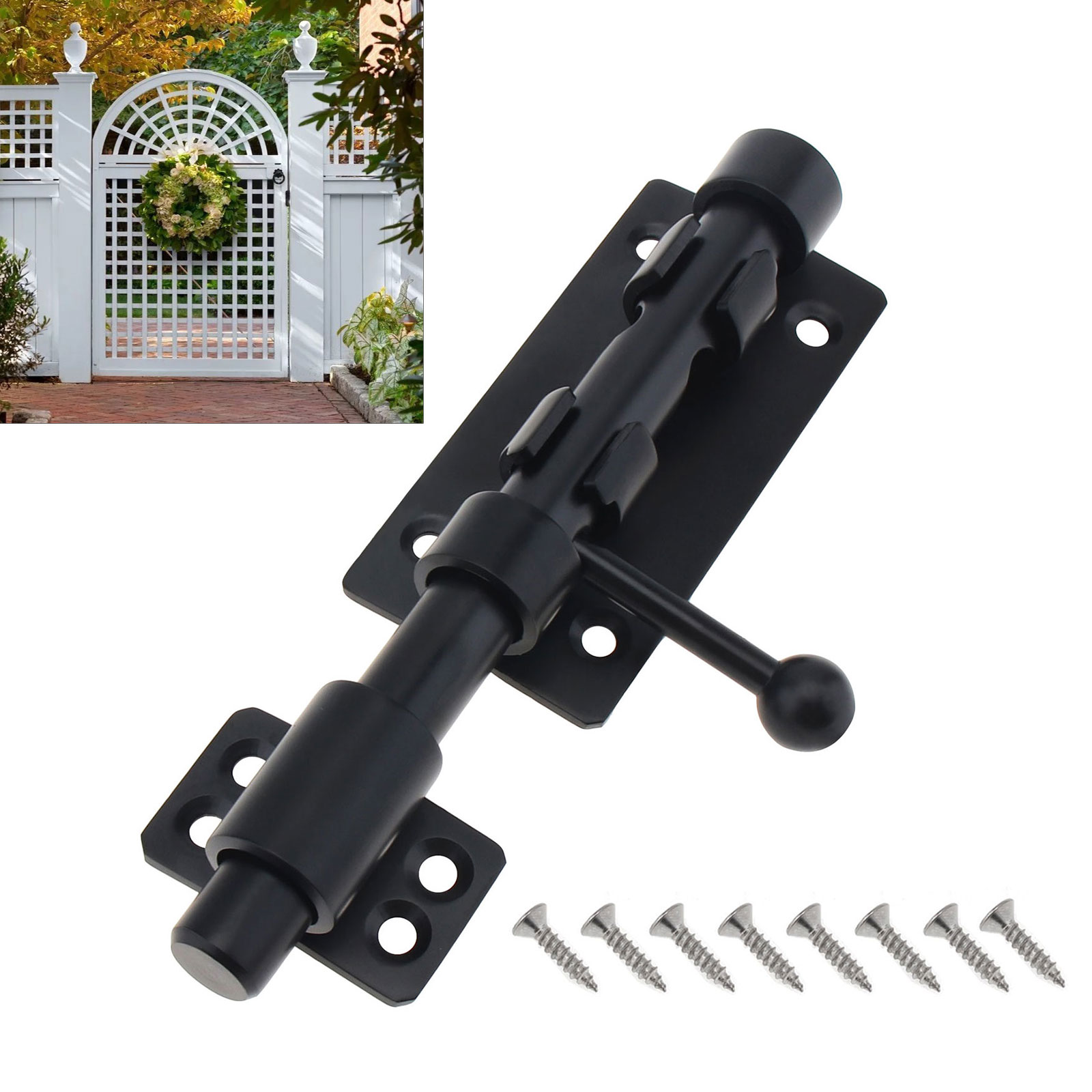 Barrel Bolt Slide - 6 inch verdikte roestvrijstalen vatbout deurgrendel