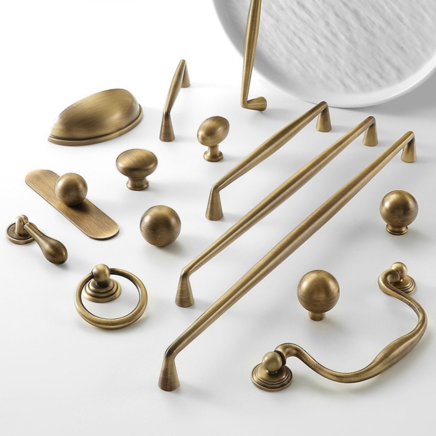 Furniture Hardware And Fittings - Franse vintage messing meubelgrepen vintage stijl