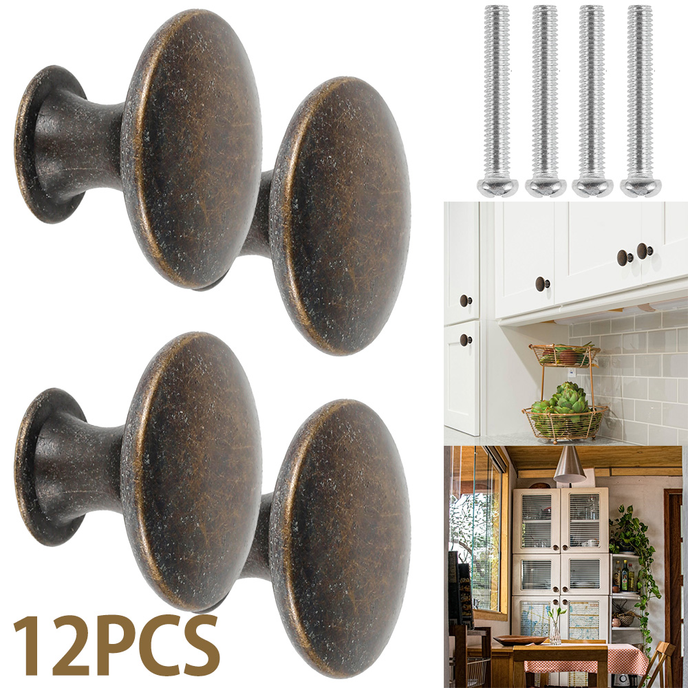 Furniture Hardware And Fittings - 12 STKS Retro Trekhandgrepen Brons Tone